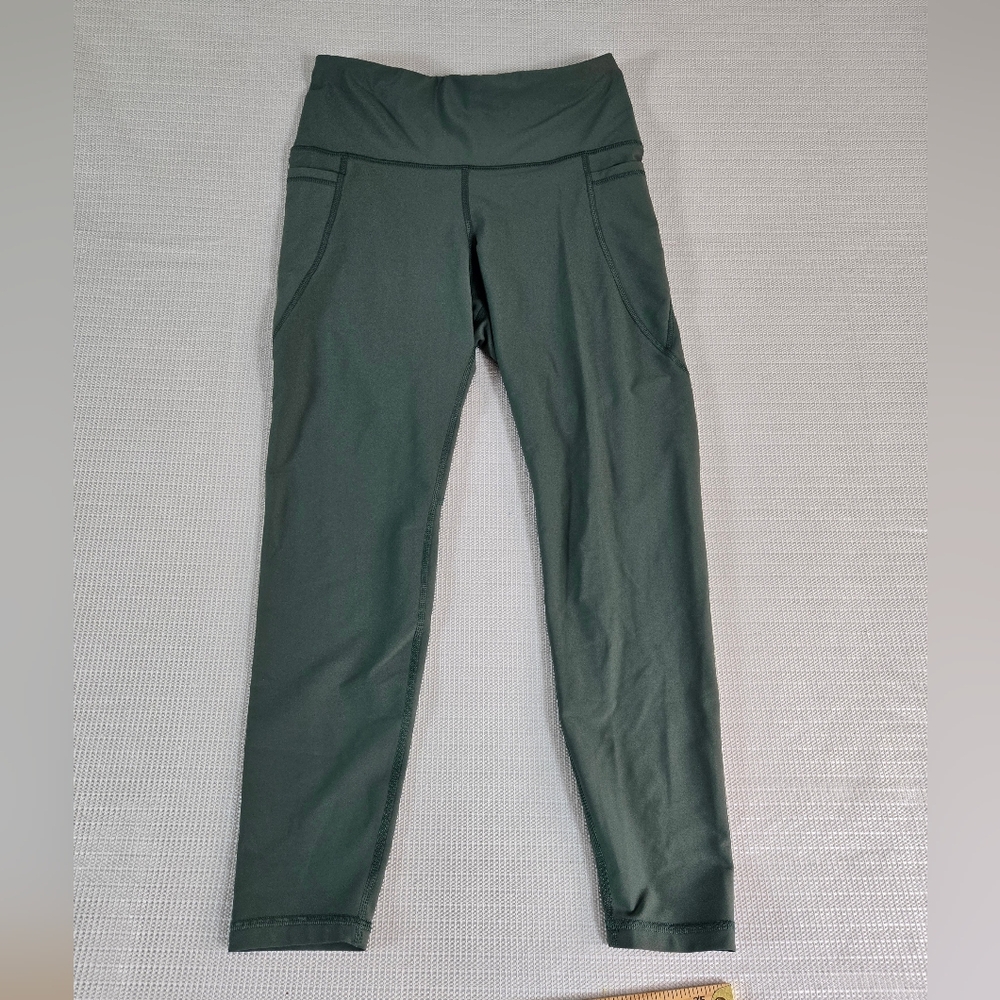 Green  Old Navy Active Power soft High-Rise Leggings Go-Dry Large Side Pockets